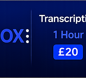 VoxFlux Transcription - 1 Hour (Top Up Credits)