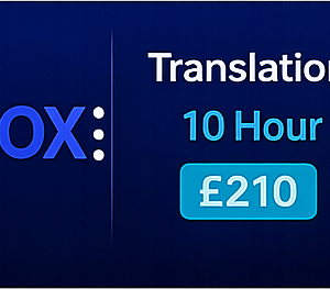 VoxFlux Translation - 10 Hour (Top Up Credits) (15% discount)